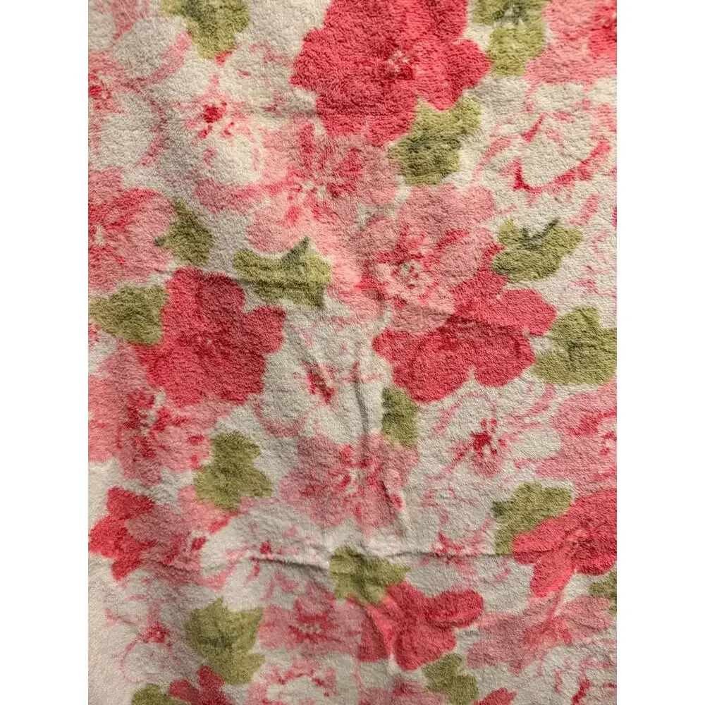 Vintage Pink Floral Cotton Towel